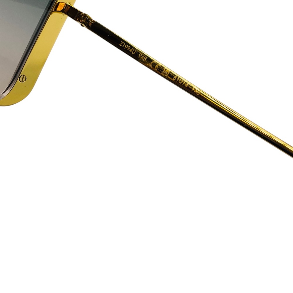 LOUIS VUITTON GOLD LV MOON METAL SQUARE SUNGLASSES - Picture 6 of 9